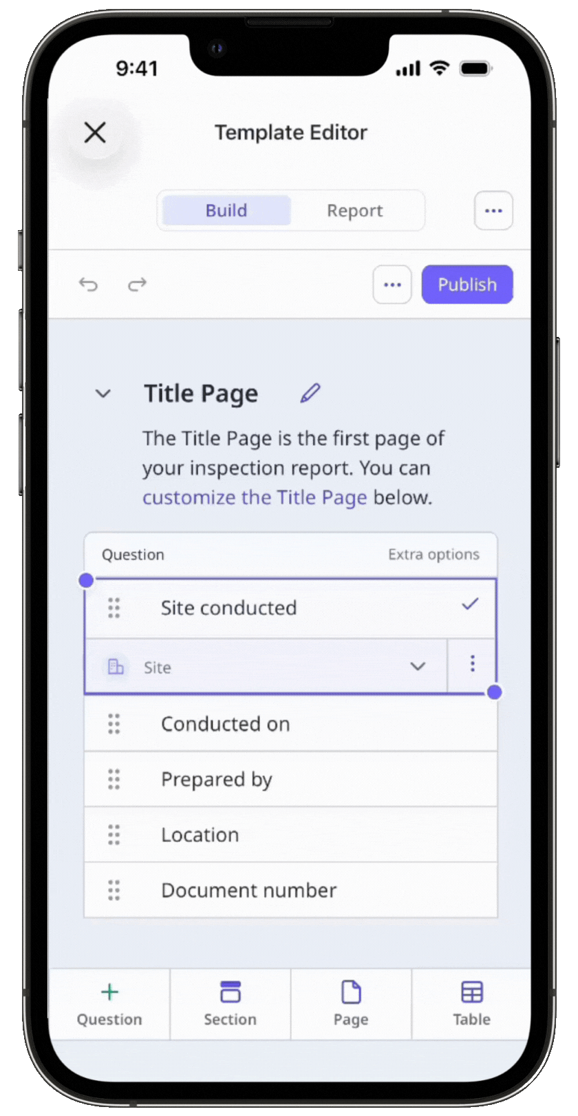 Mark all questions as required via the mobile app