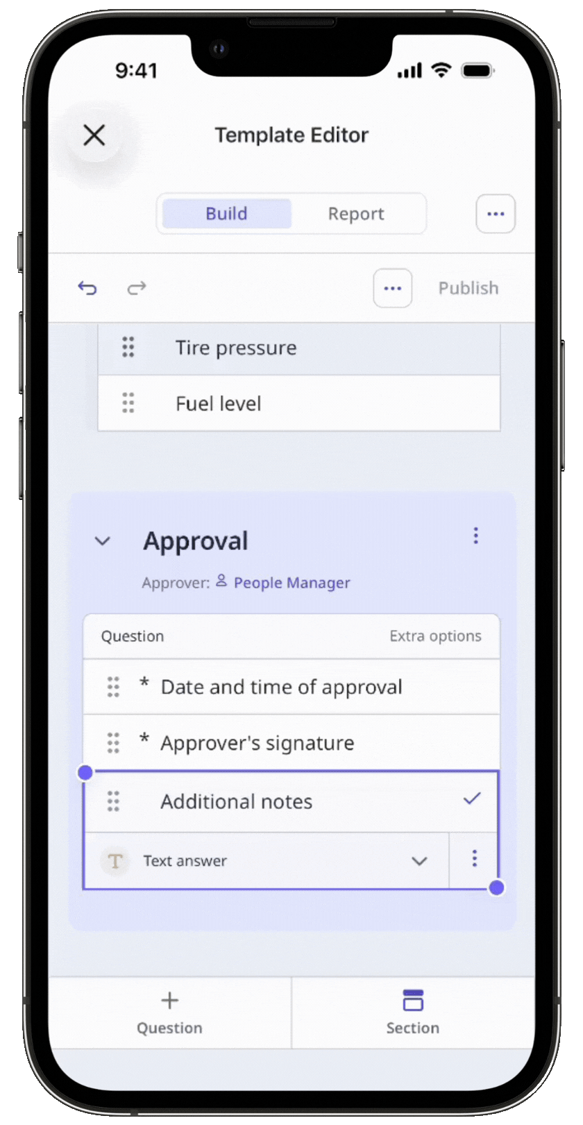 Attribuer un approbateur depuis l'application portable.