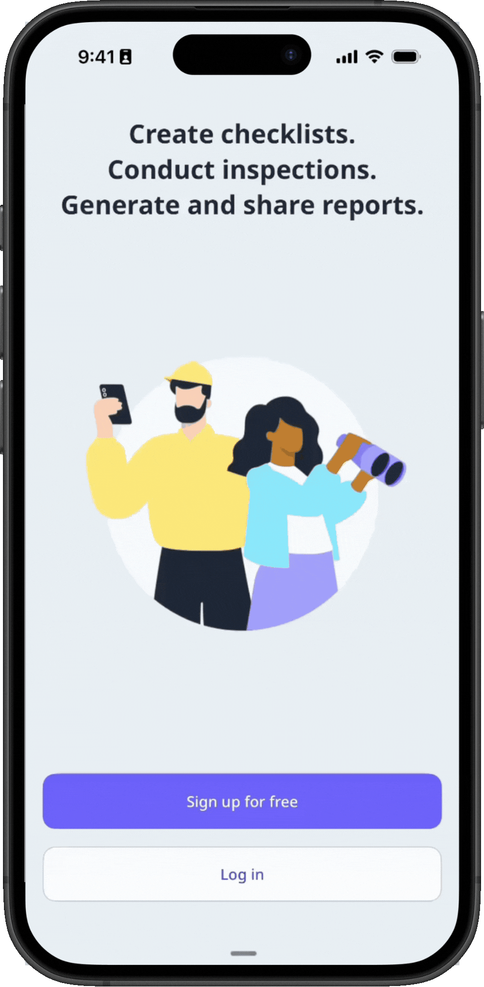 Logging in with a username for the first time via the mobile app.