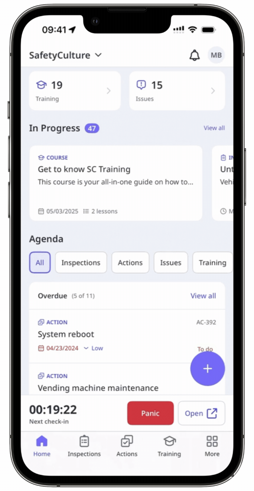 Chute détectée dans le cadre d'un travail isolé via l'application portable.