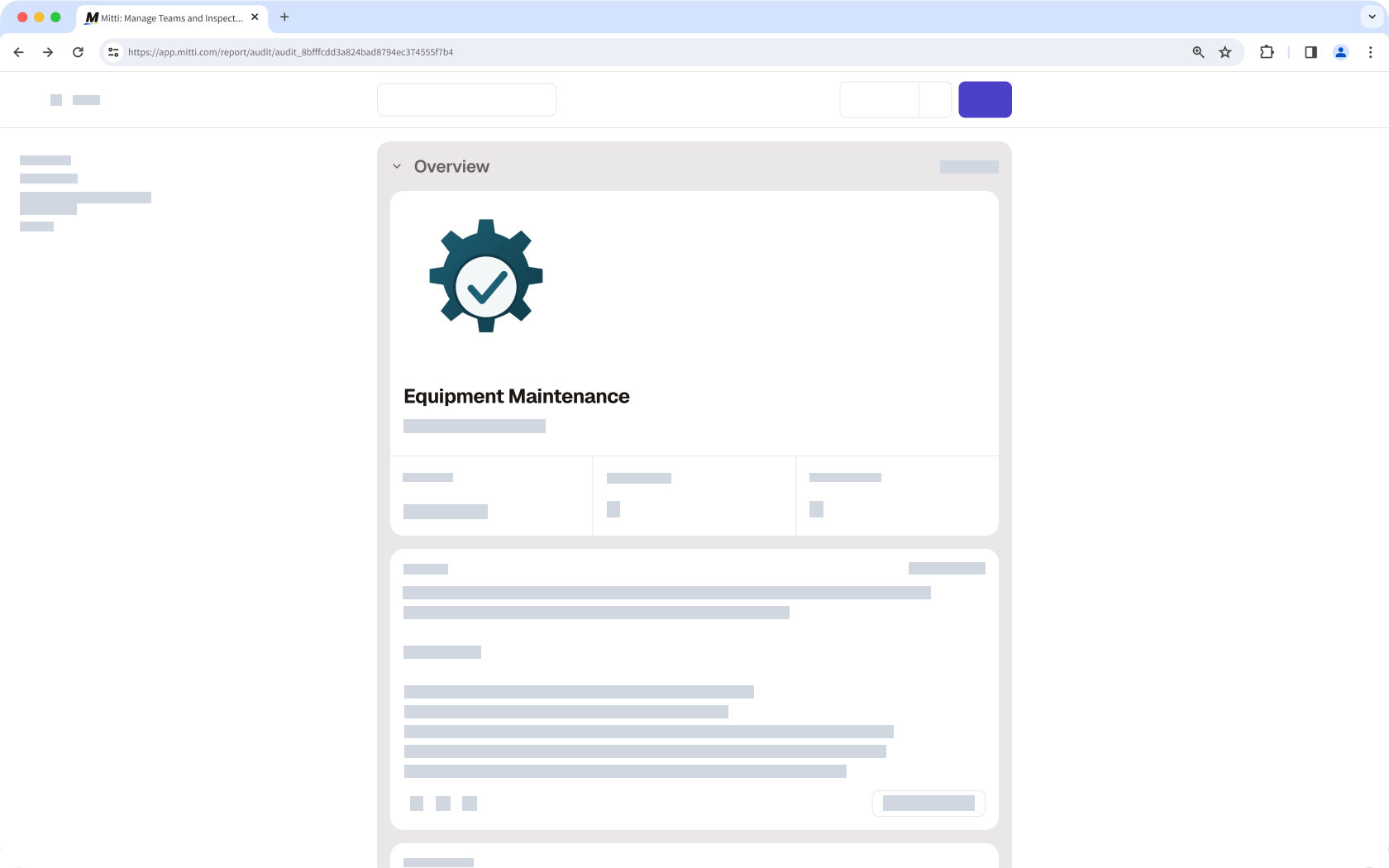 The inspection report with the logo visible.