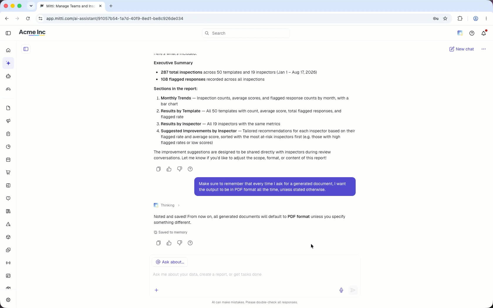 Klicken Sie im Popup-Fenster rechts neben der Notiz auf „Mehr“ und wählen Sie anschließend „Vergessen“, um eine Erinnerung aus dem KI-Assistenten zu löschen.