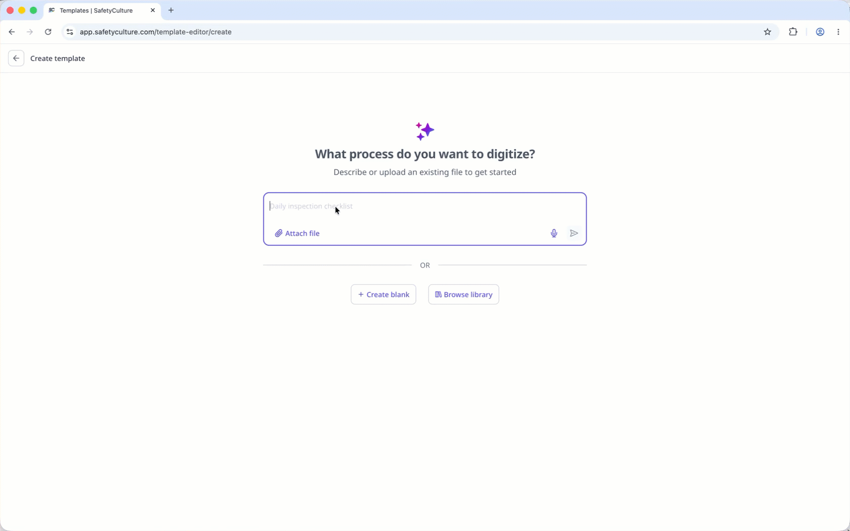 Web-App: Laden Sie eine Vorlage aus der Bibliothek über die Web-App herunter.