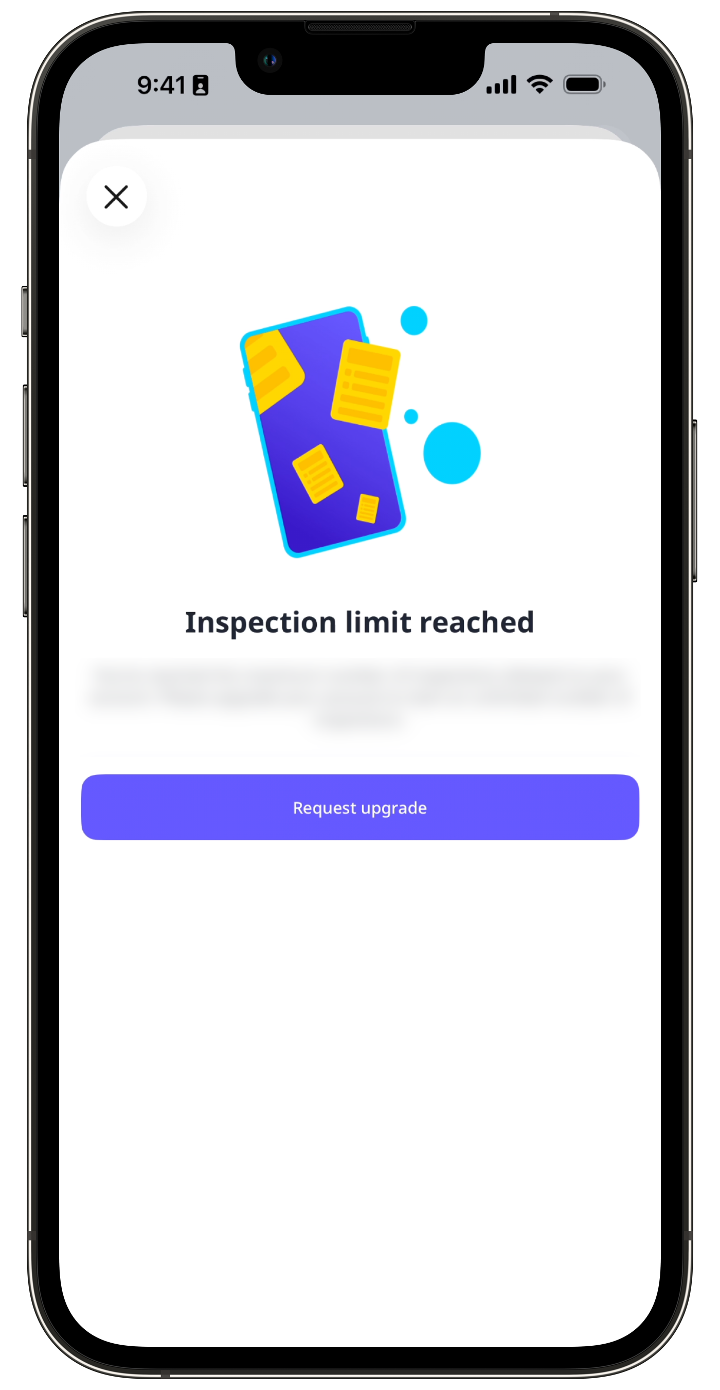 A pop-up window with the option to request for a full seat.