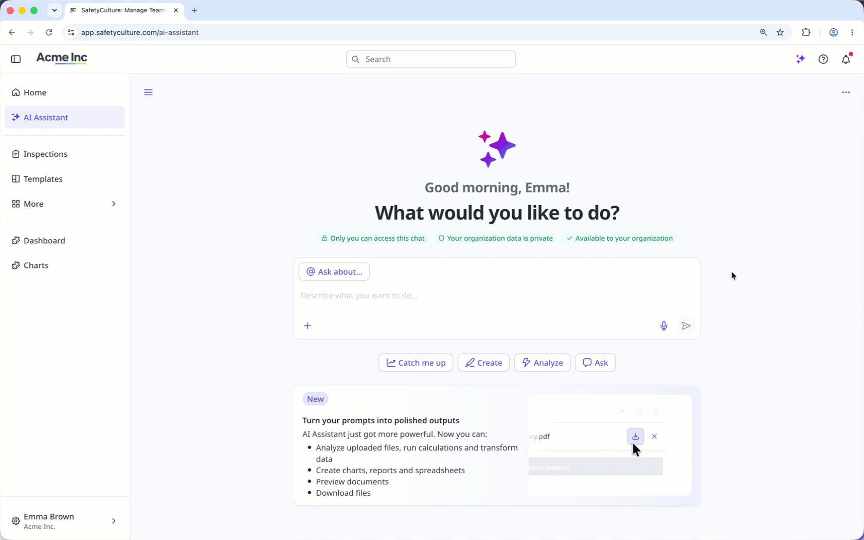 Write a good prompt to get accurate results in the AI Assistant.