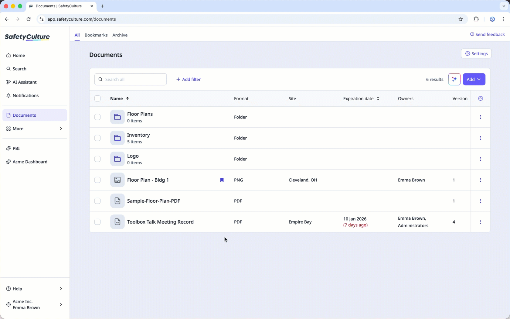 Add a file in Documents via the web app.