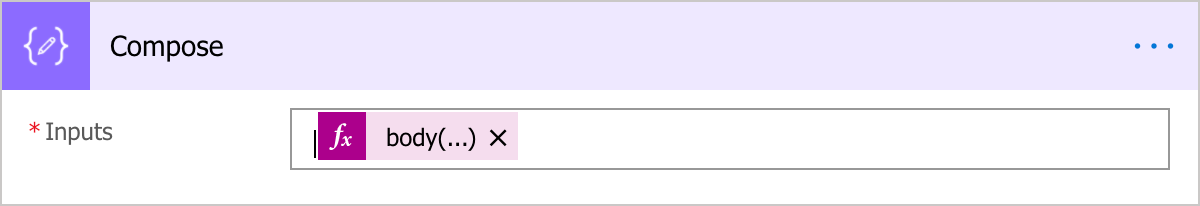 An example of the compose action in a Power Automate flow.