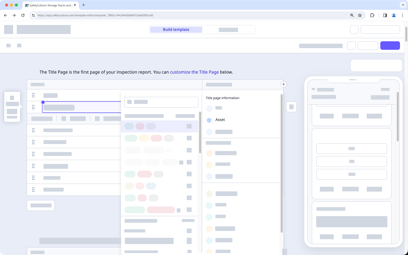 Type de réponse de l'actif dans l'Éditeur de modèle à partir de l'application Web.
