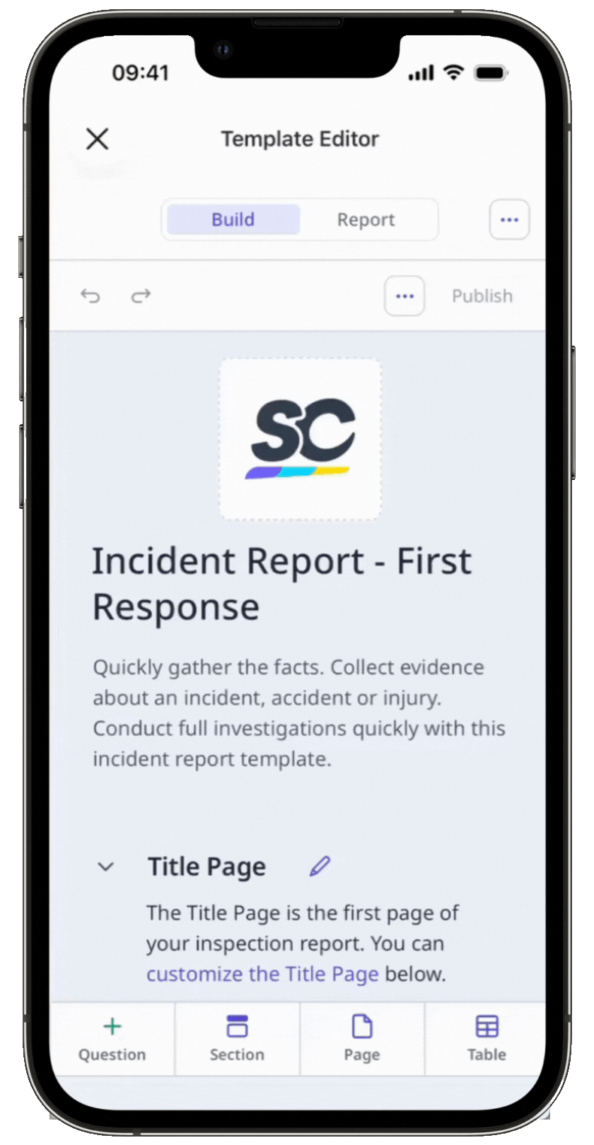 Activez ou désactivez l'évaluation dans les inspections via l'application portable.