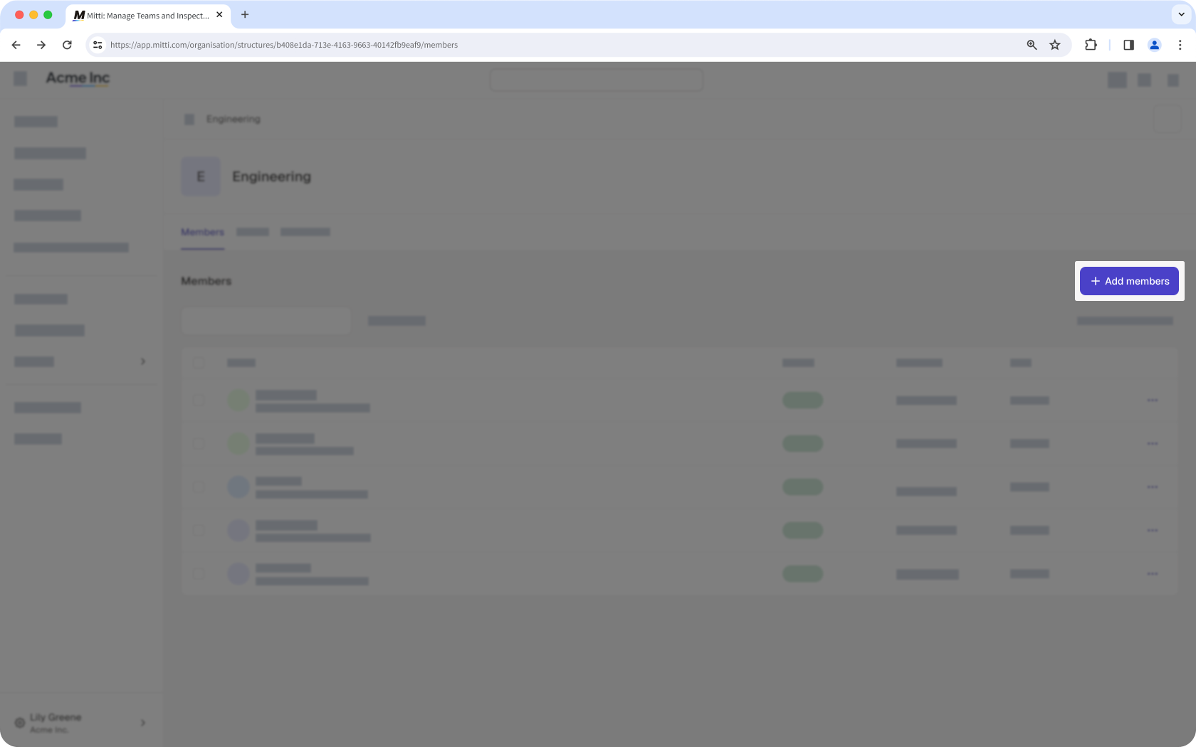 The Groups page with the option to add members to a group visible.
