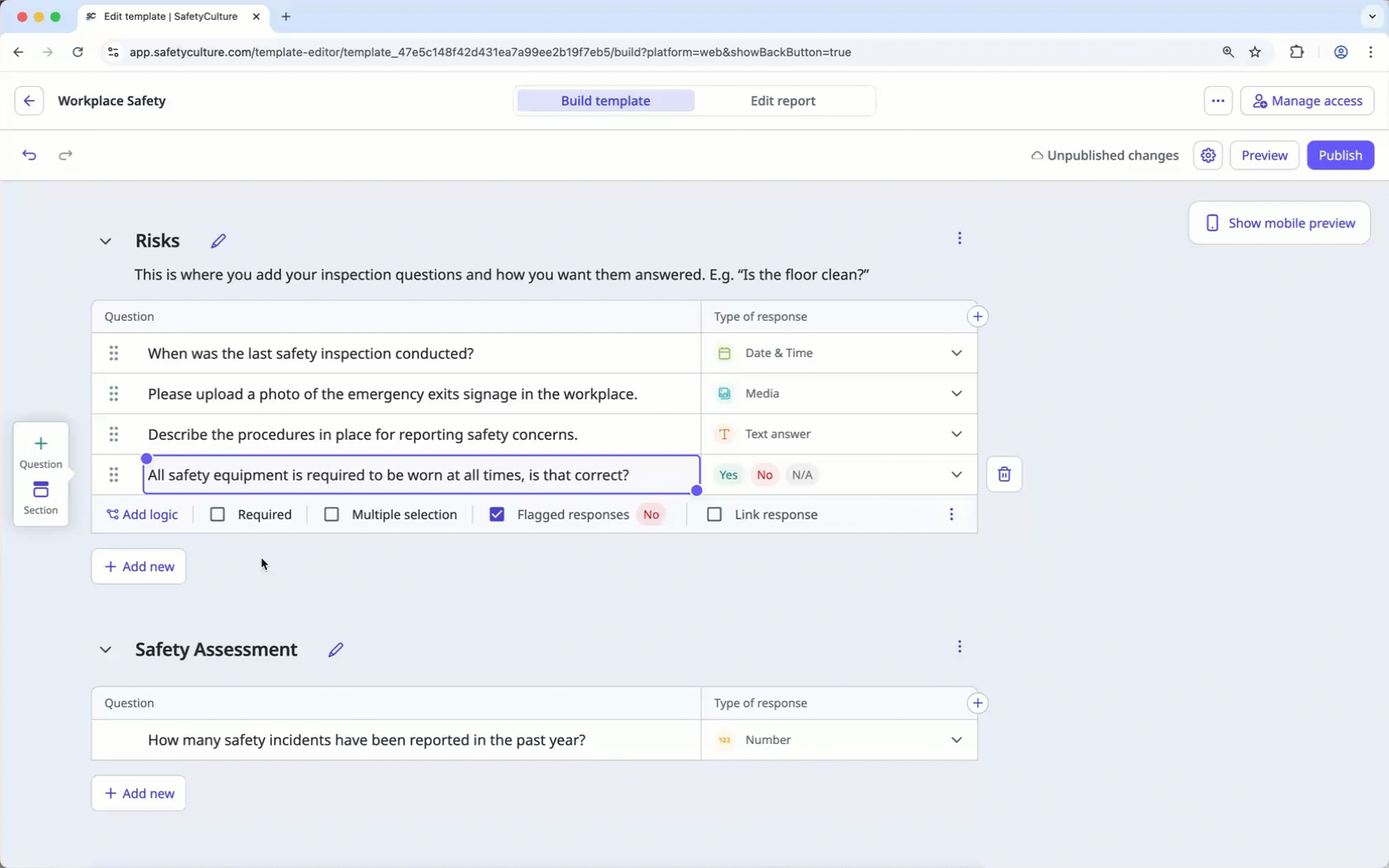 Mithilfe der Web-App ein Logikfeld hinzufügen.