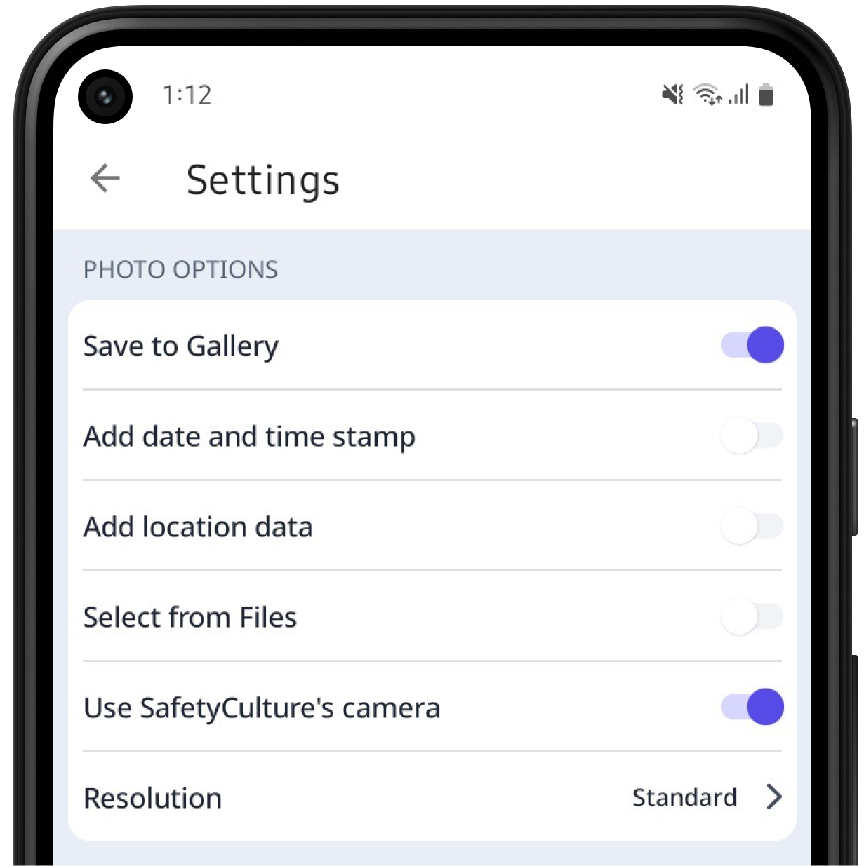 Enregistrer les photos d'inspection sur votre appareil mobile Android.