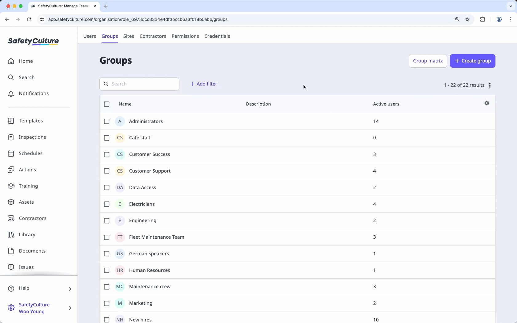Create rule-based membership in a group via the web app.