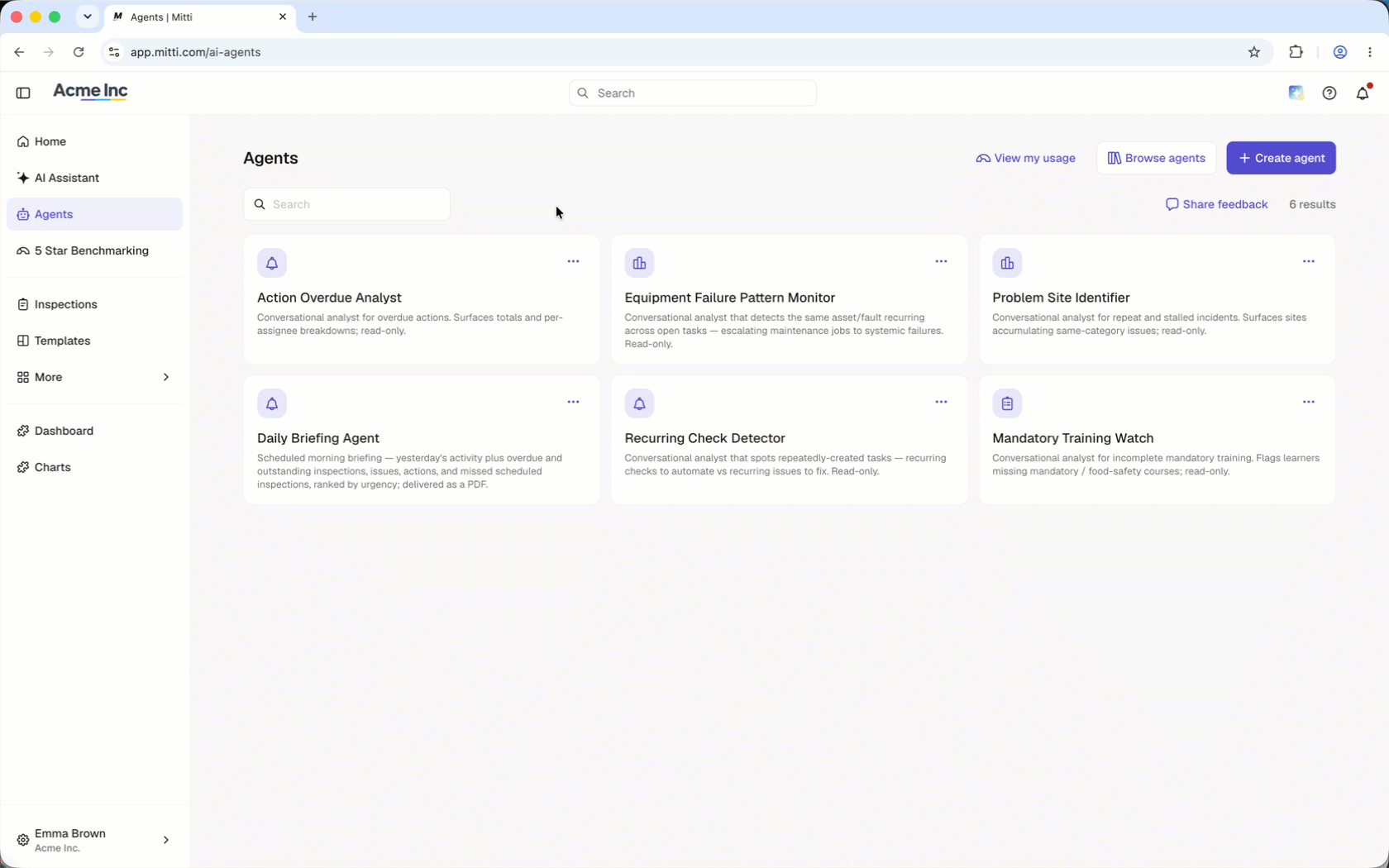 Select the run you want to share and copy the link to share an agent chat.