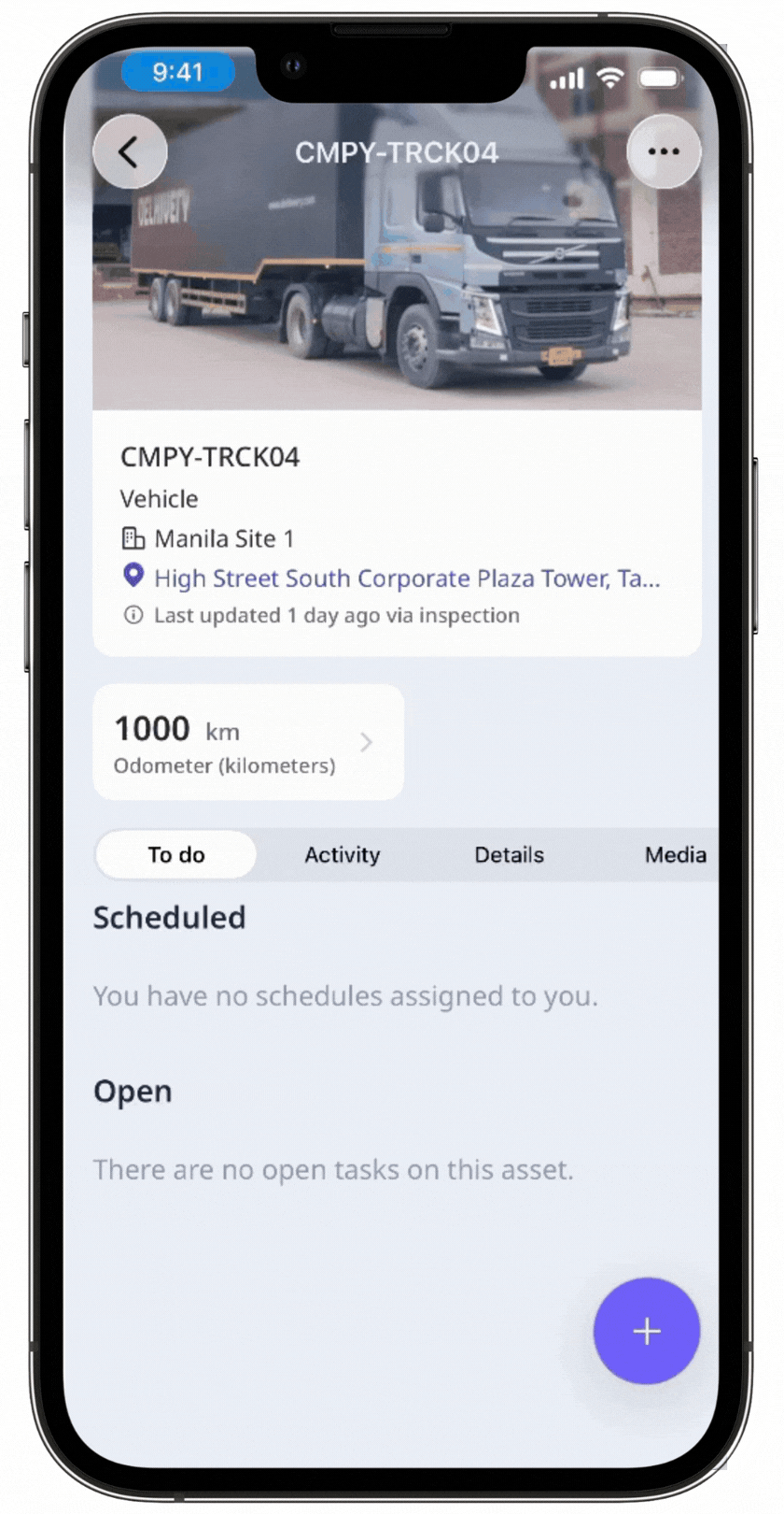 Edit an asset's last service details via the mobile app.