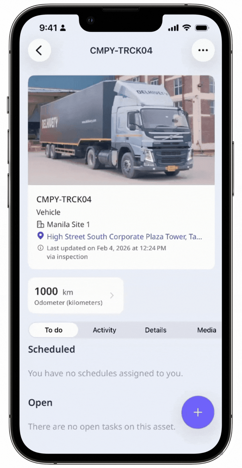 To view maintenance plan change history of an asset via the mobile app, select the plan, and select the change history tab at the bottom.