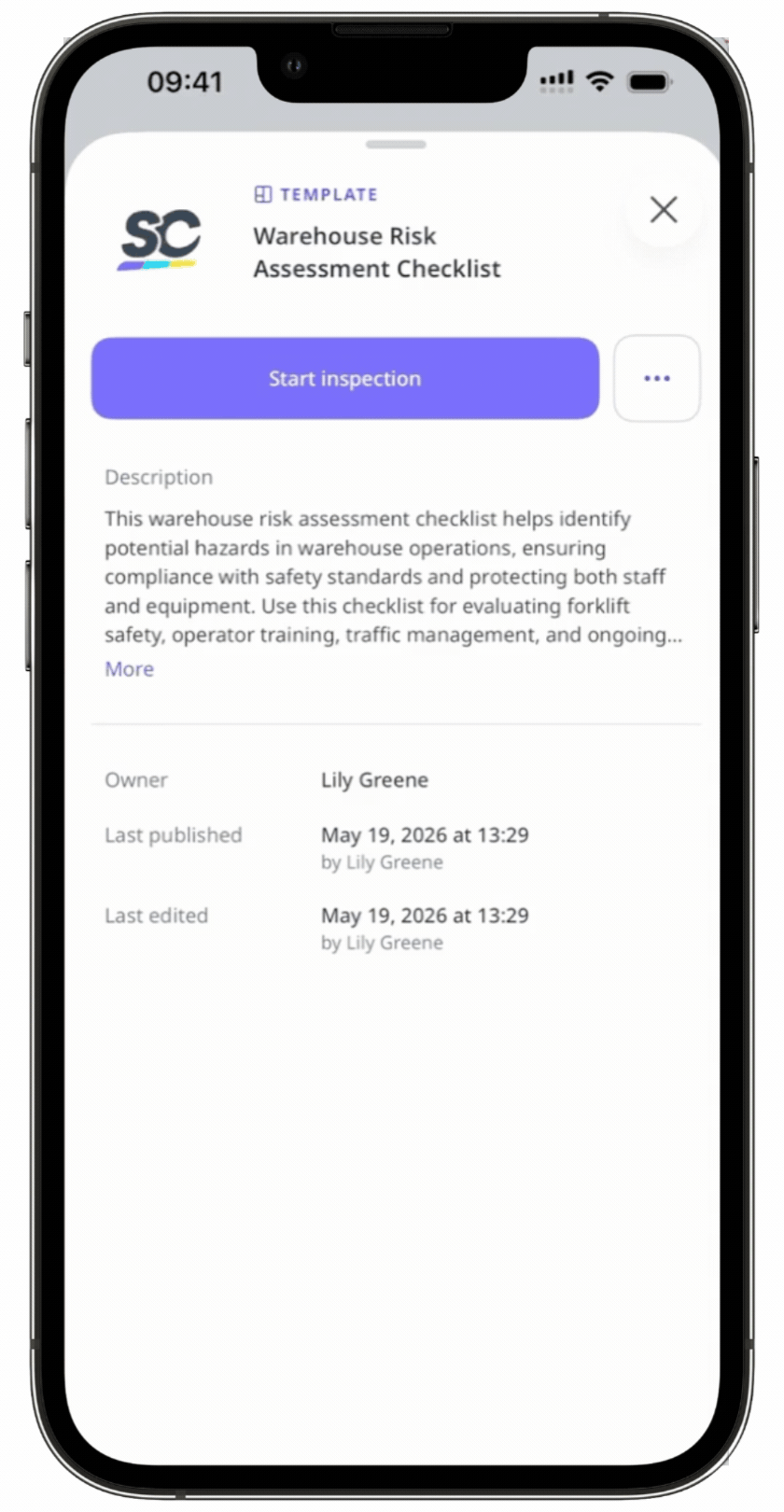 Tap the More menu and tap Unbookmark to unbookmark a template.