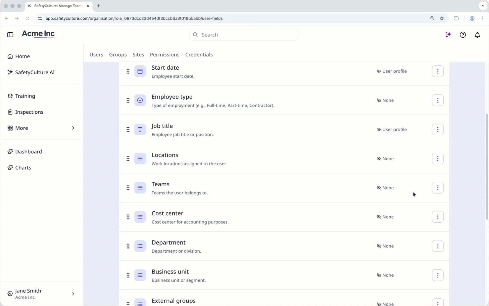 Add options a multi select user field via the web app.