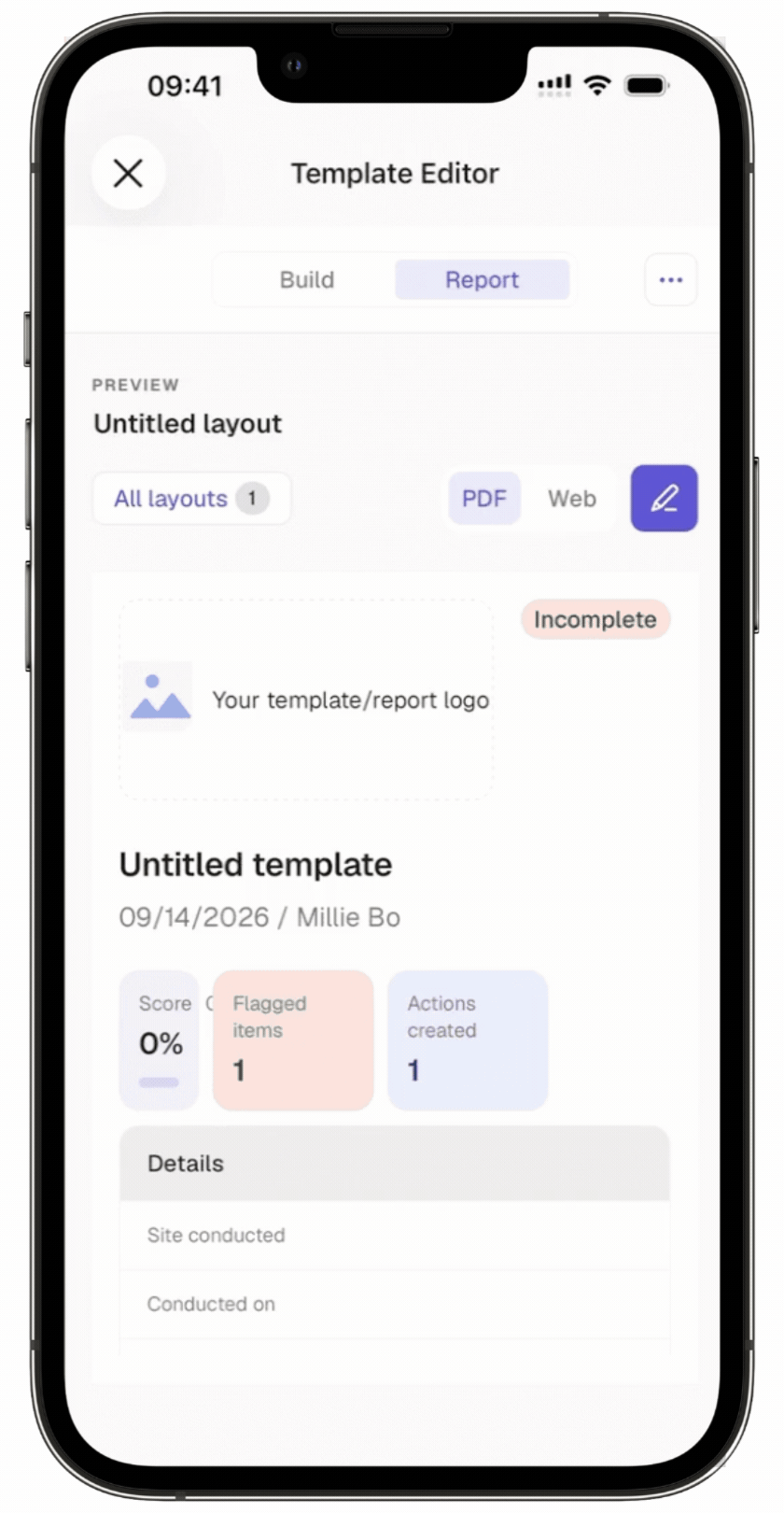 Select "Manage access" in the template editor to edit and add new access rules for a template.