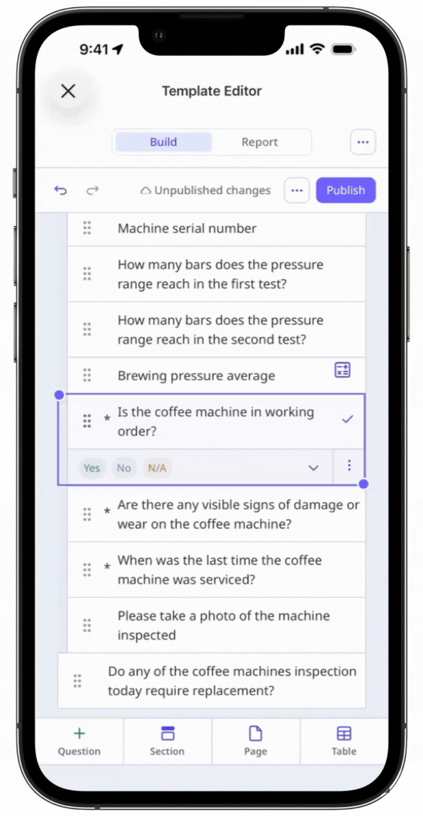 Set up flagged responses for a custom response set via the mobile app.