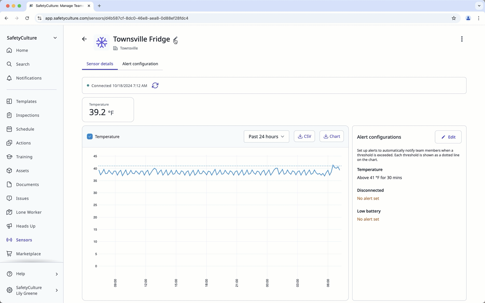 Change a sensor's category via the web app.