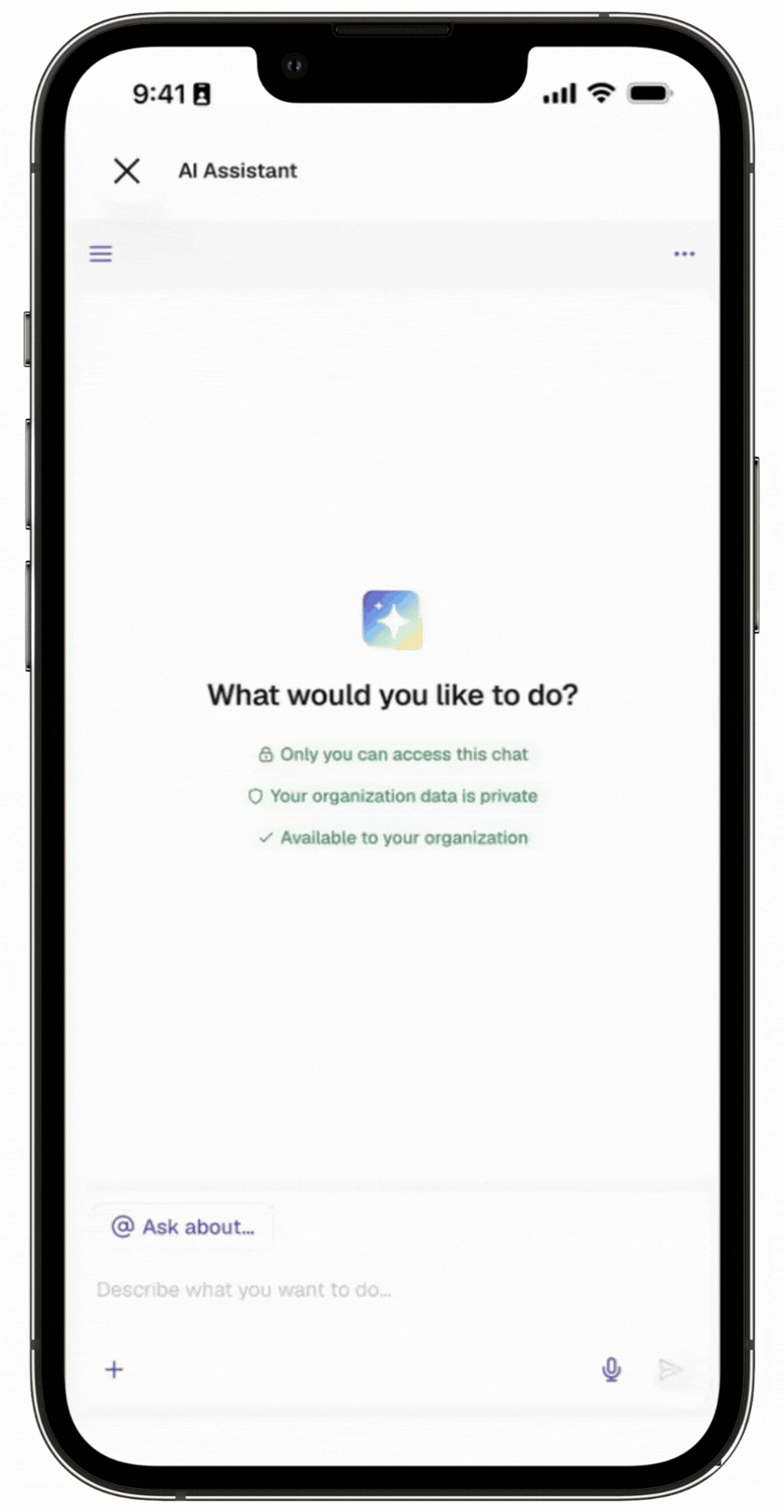 In the pop-up window, tap "Forget everything" to clear the AI Assistant's chat memory.