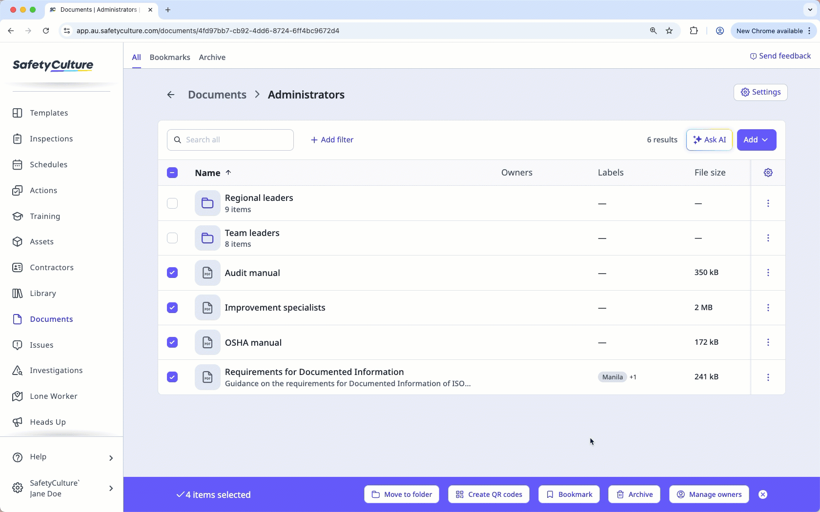 Ajouter de façon groupée des propriétaires de fichiers à partir de l'application Web.
