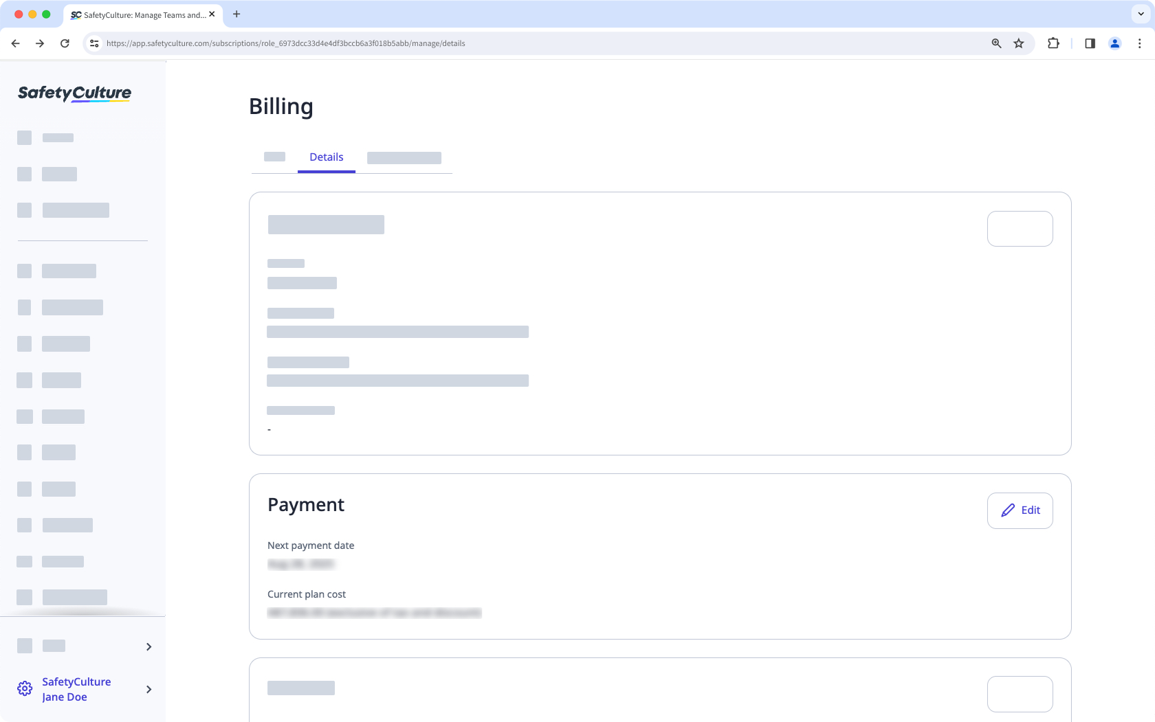 Mettre à jour les détails de votre carte de crédit à partir de l'application Web.