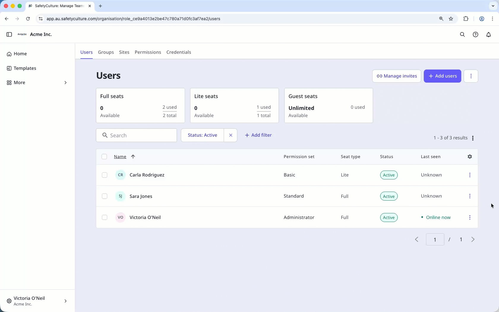 Deactivate a user, then reassign the seat to a new or existing user.