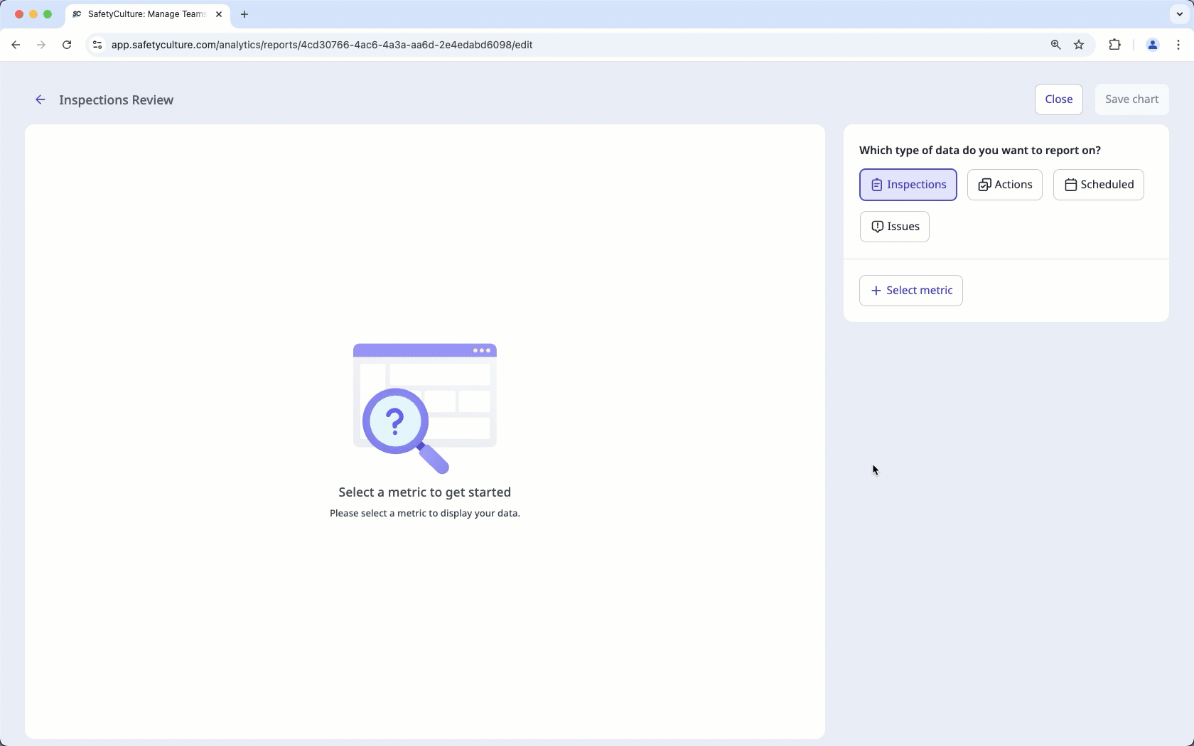 View inspections by response sets in Analytics via the web app.