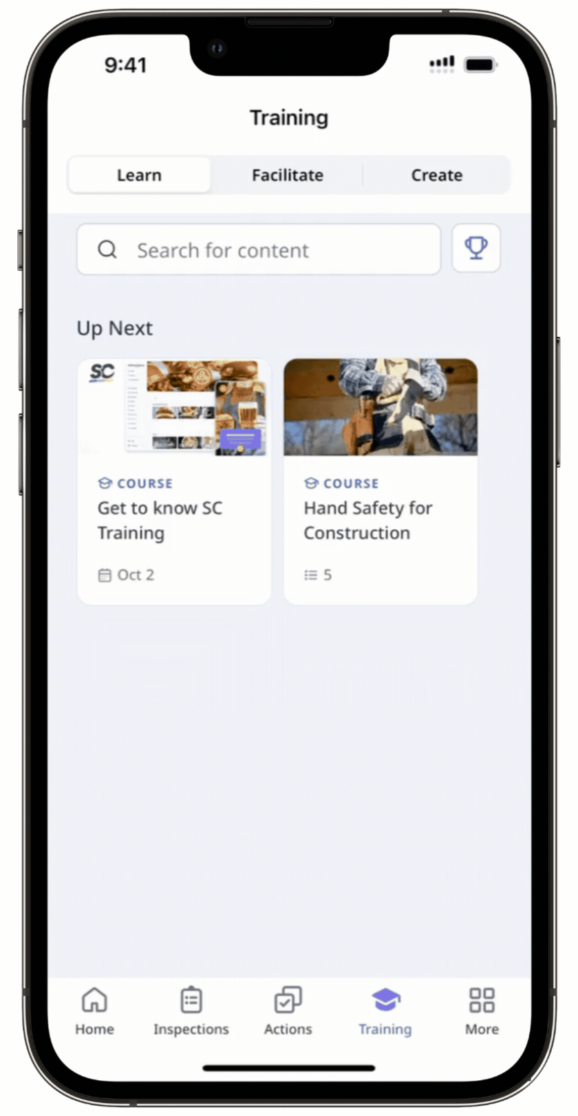 Complete courses offline via the mobile app.