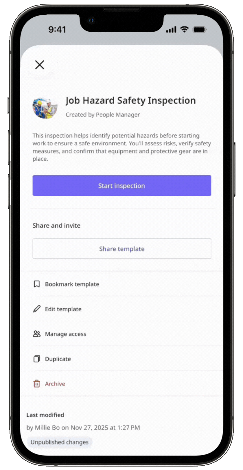 Remove an access rule via the SafetyCulture iOS app.