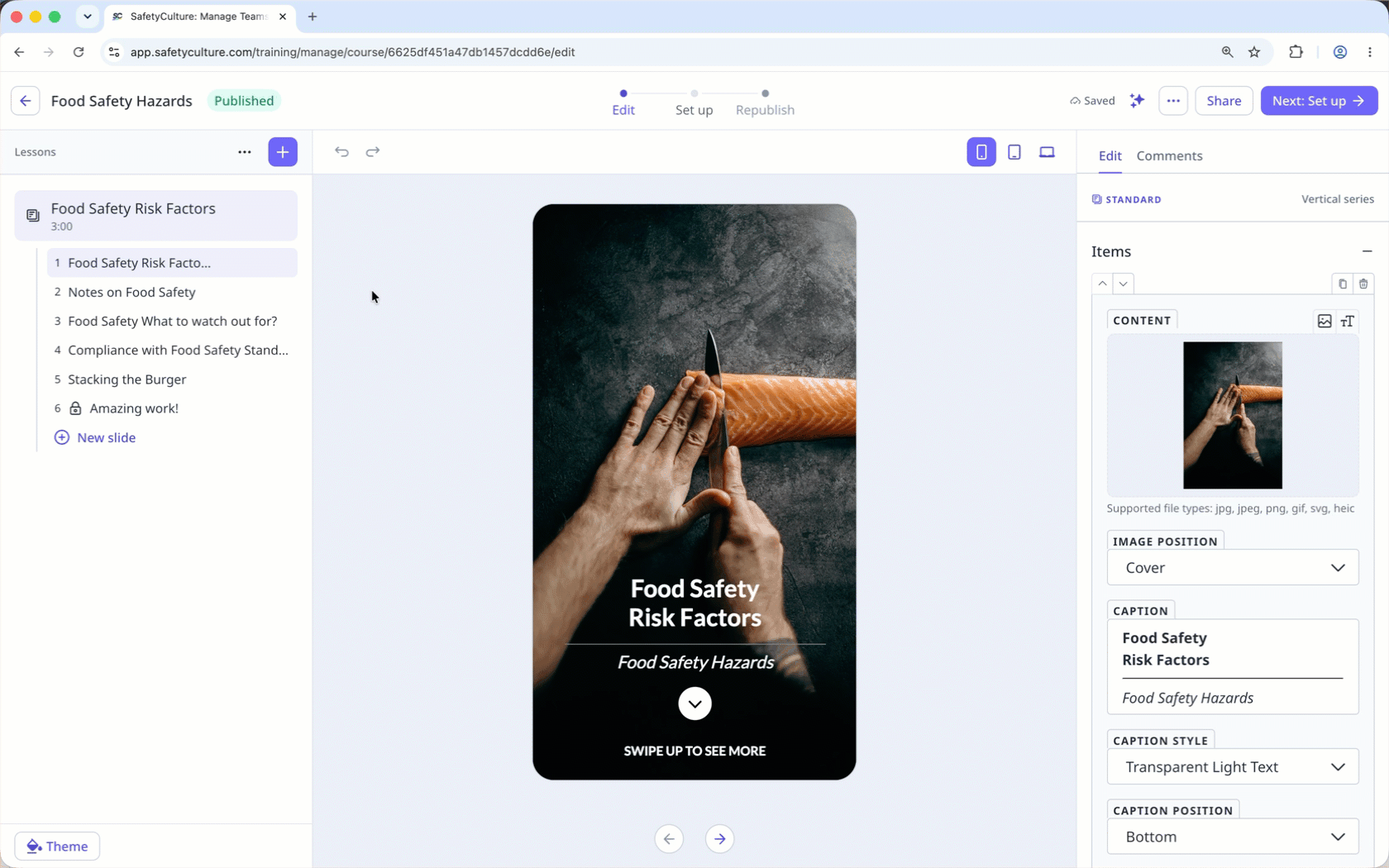 Copy a lesson into another course on the web app.