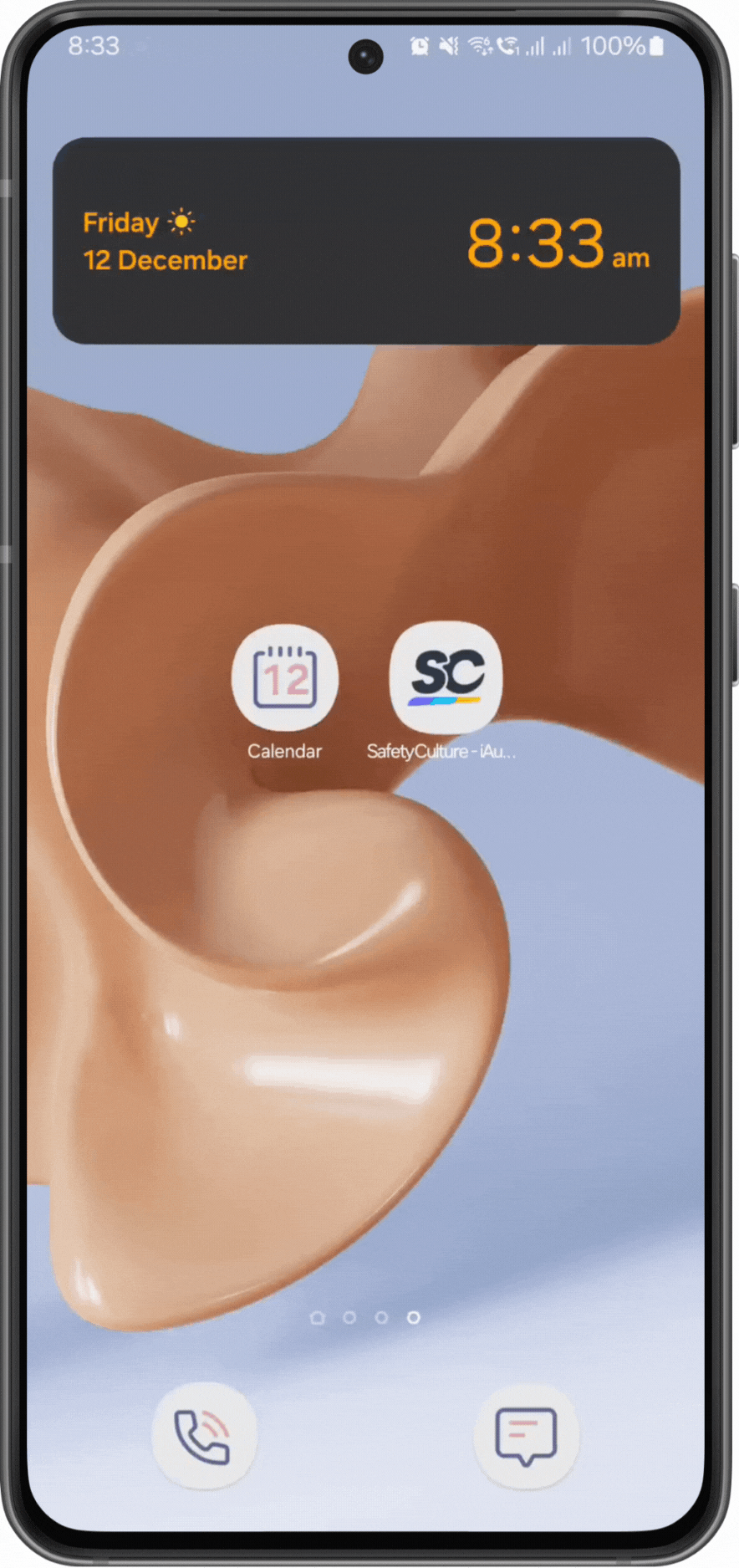 Touch and hold the SafetyCulture app to access the shortcuts you've added via the Android mobile app.
