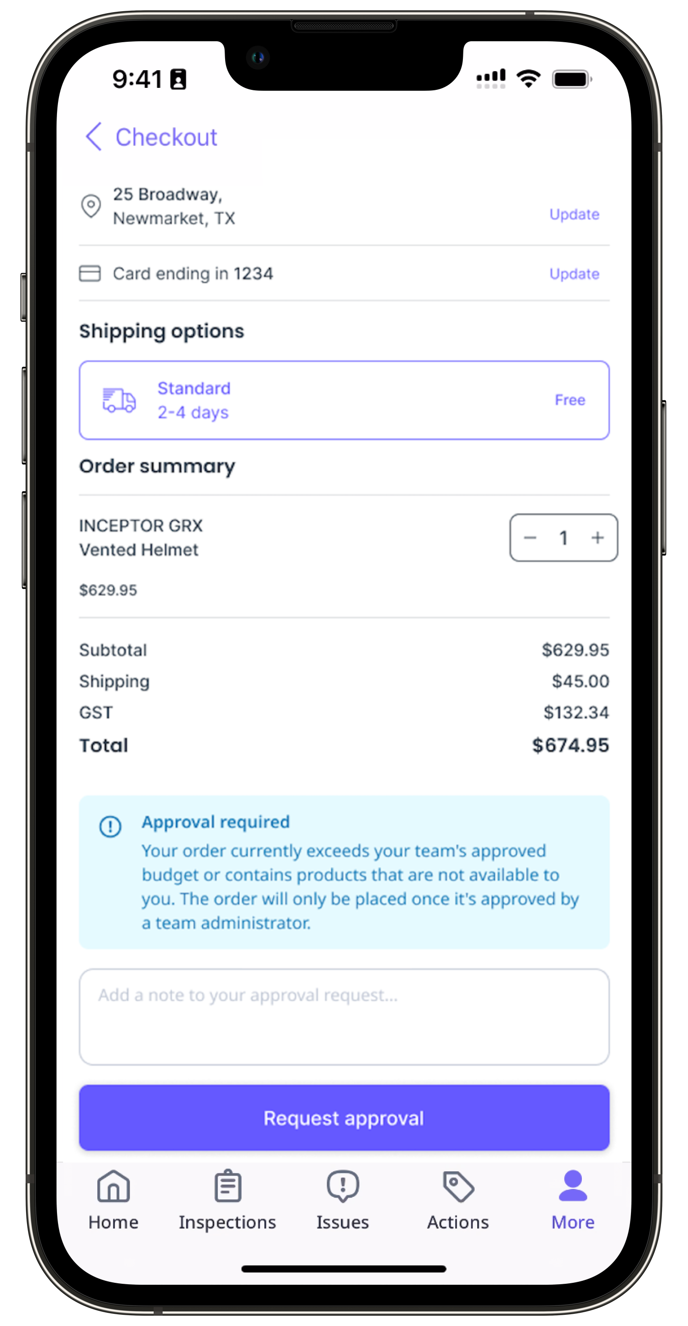 Demander l'approbation d'une commande Marketplace via l'application portable.
