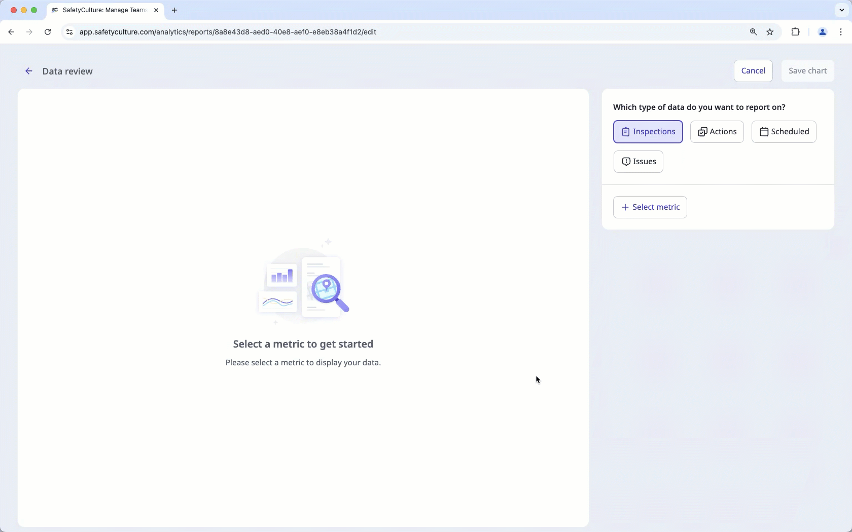 Verfolgen Sie Inspektionsbeantwortungen mithilfe des Diagrammtyps Antwort-Tabelle in Analyse über die Web-App.