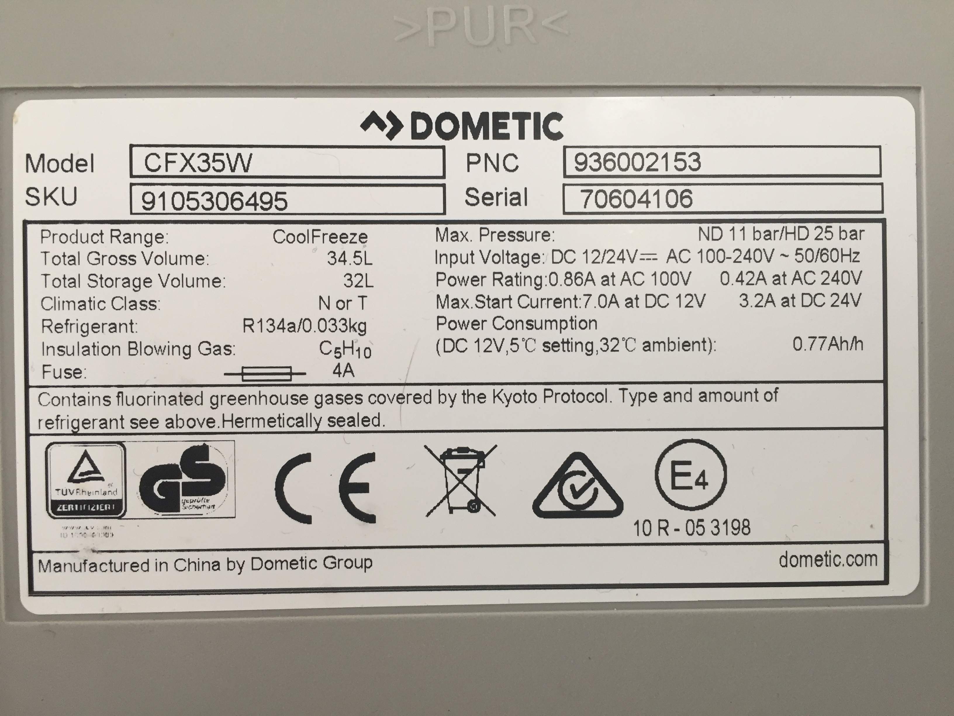 Dometic Fridge