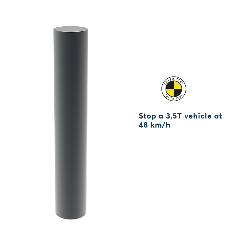 Anti Ram Vehicles Fixed Steel Bollard 1000 Mm High O160 Mm Amco Grouplba Com