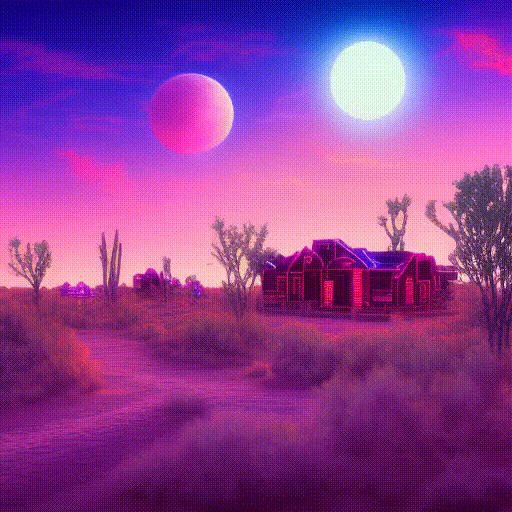 (synthwave:1) 80s (suburban:1) (desert:1)  landscape (with:1) (houses:1) (and:1) (strip:1) (malls:1)