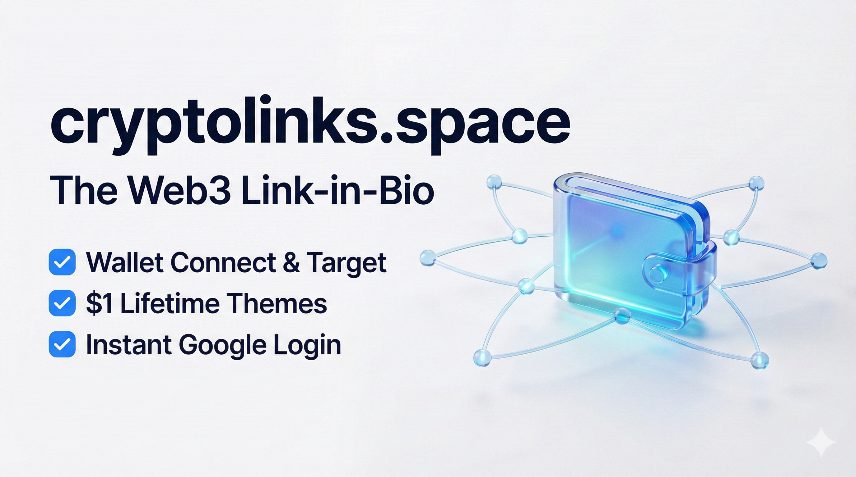 [Web3 Native] Create Instant Link Pages with Google! Introducing "cryptolinks.space"