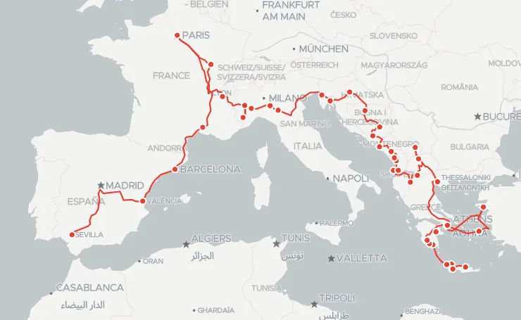 Mediterranean Food Tour Map