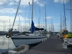 The Red Frog Marina has over 70 slips on floating docks that can accommodate boats of all sizes.