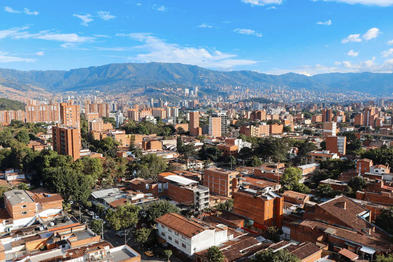 A sunny day in Medellín, known for its perfect year-round temperatures.