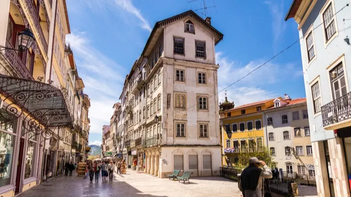 Charming narrow streets of Coimbra's old city