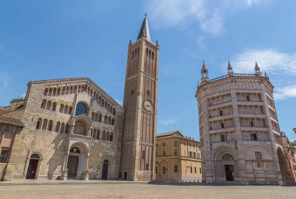 Admire the exquisite Renaissance architecture of Parma's Cathedral and Baptistry in Piazza Duomo.