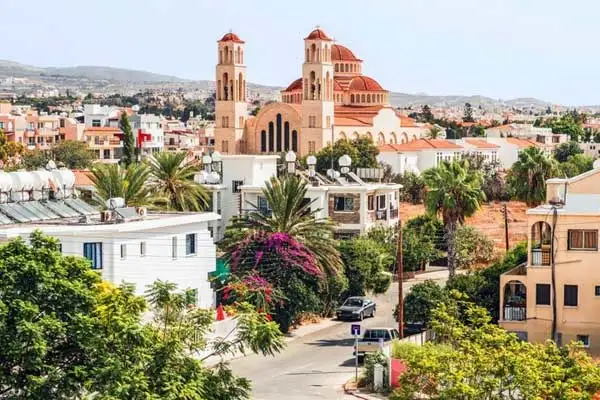 The city of Paphos, Cyprus where Texans Jim and Niki own a home and spend part of the year.