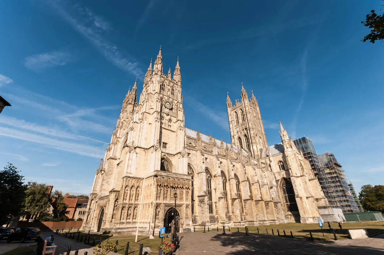 Canterbury Cathedral in Kent, a stunning UNESCO site and iconic center of English Christian history.