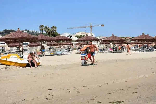 The beach at Tortoreto Lido.