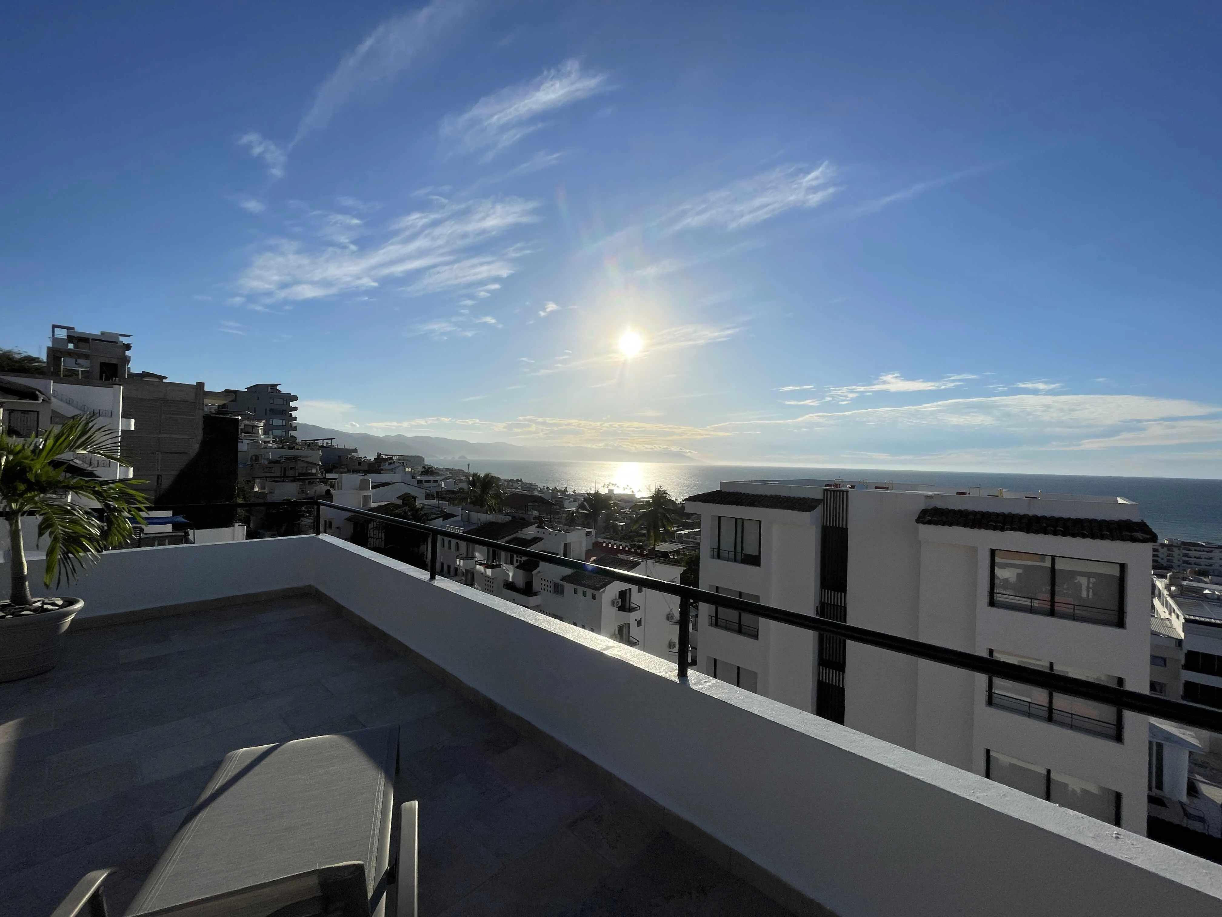Stunning sunset view from our balcony.