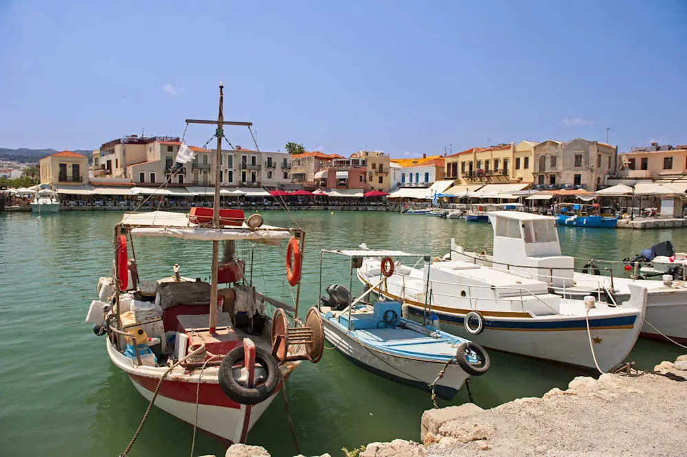 Venetian harbor views and relaxed living on the island of Crete.